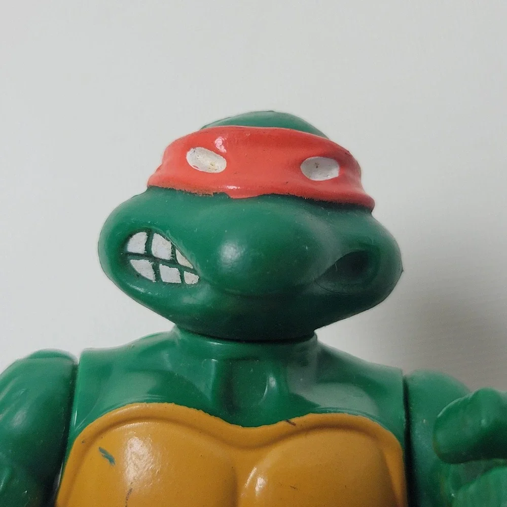 Vintage 1988 Playmates TMNT Michelangelo Action Figure Orange Mask Belt